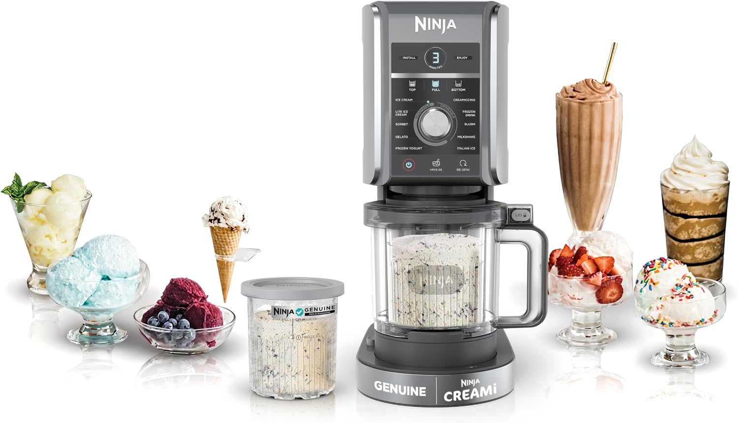 Ninja CREAMi XL Deluxe 11-in-1 Ice Cream Maker