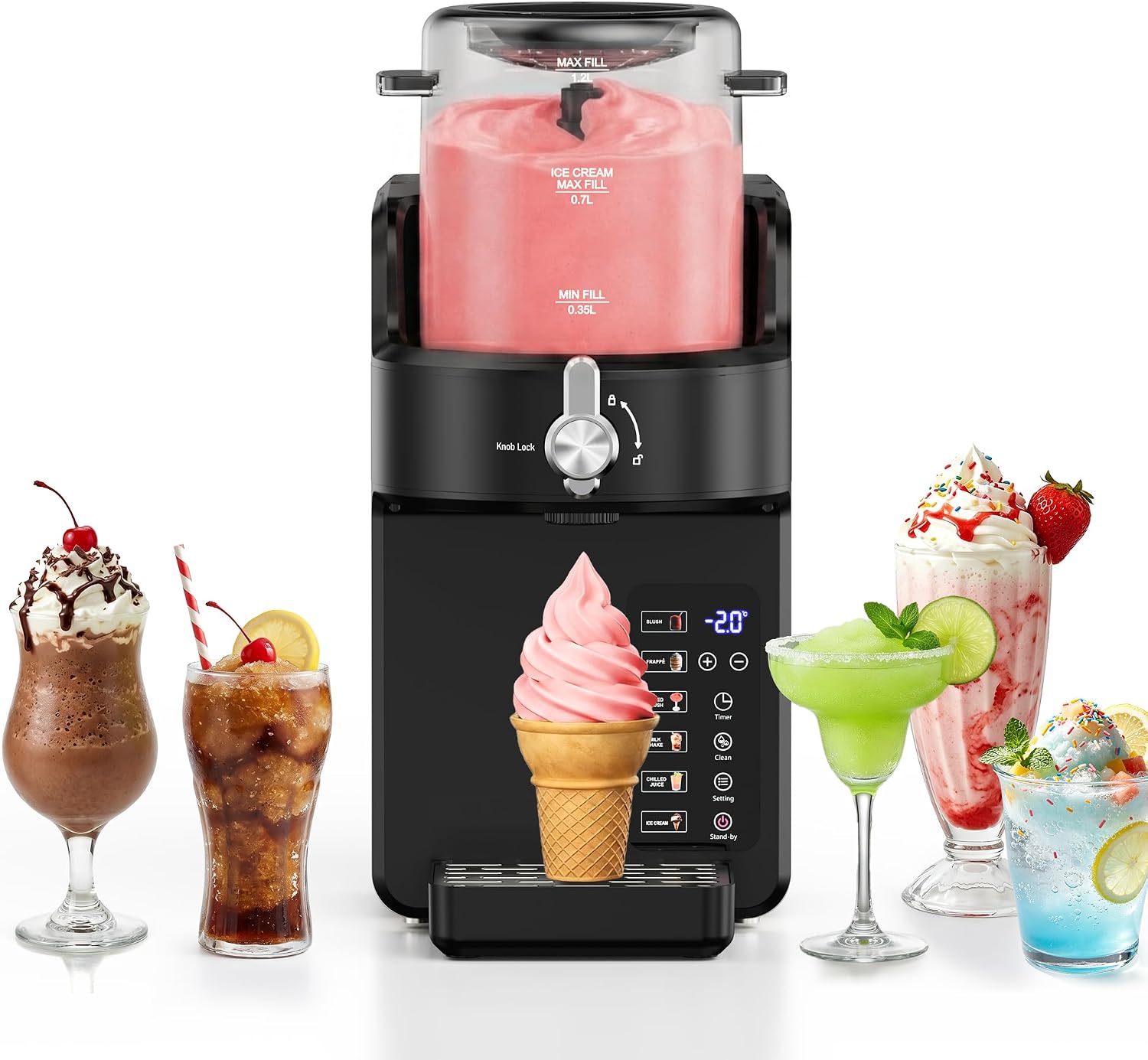 2-in-1 Slushie & Soft Serve Ice Cream Maker