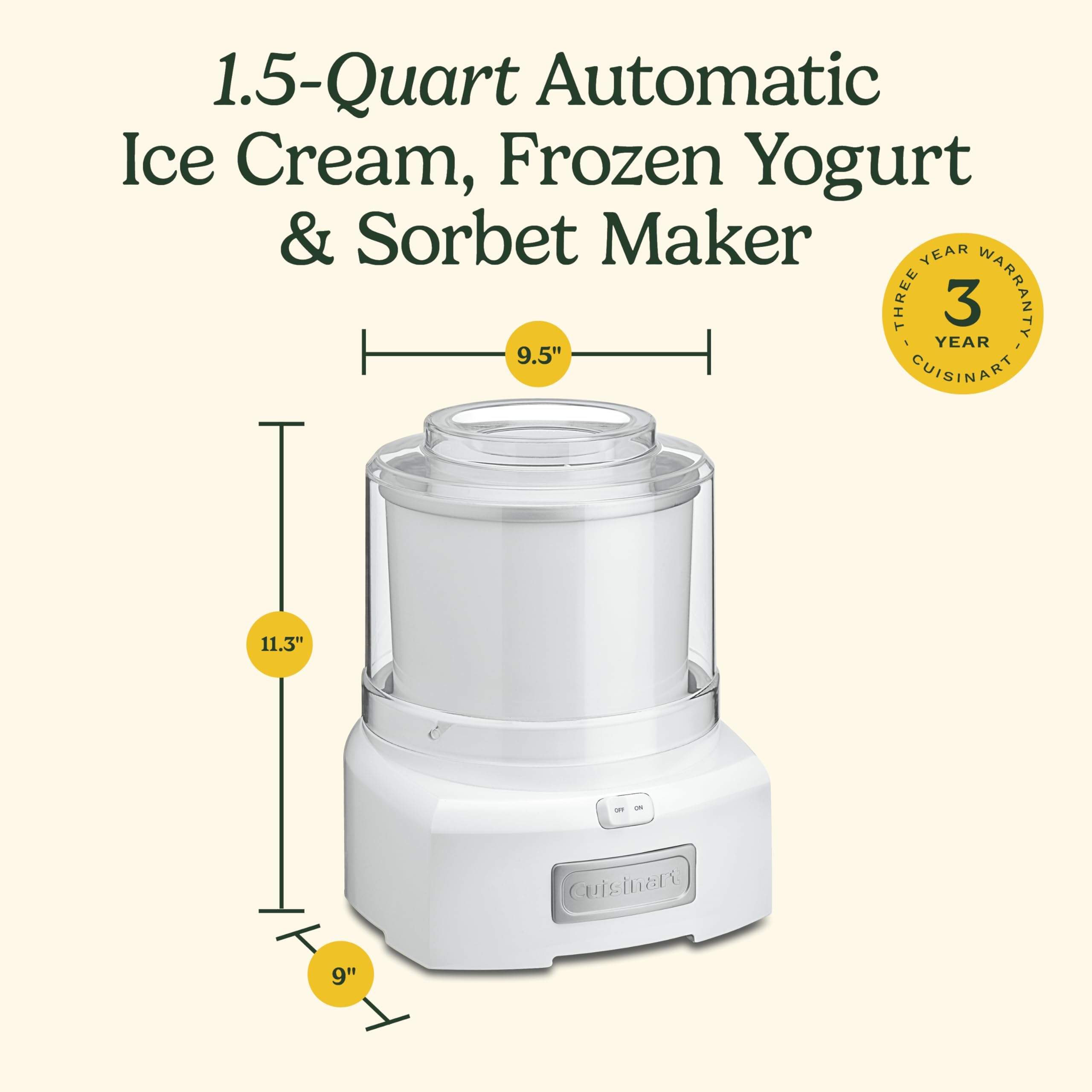 Cuisinart 1.5-Qt Ice Cream Maker