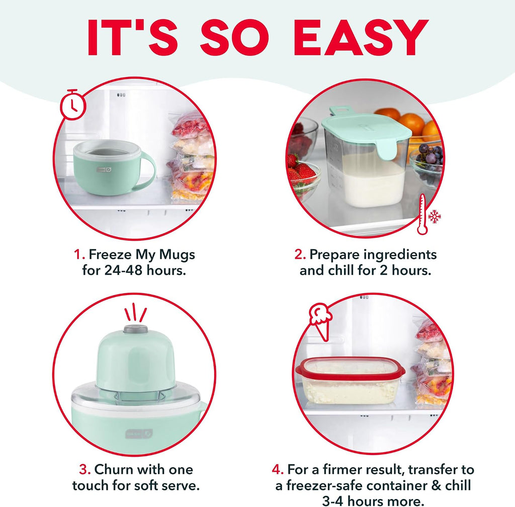 Dash My Mug Ice Cream Maker – 2 Mug Bundle