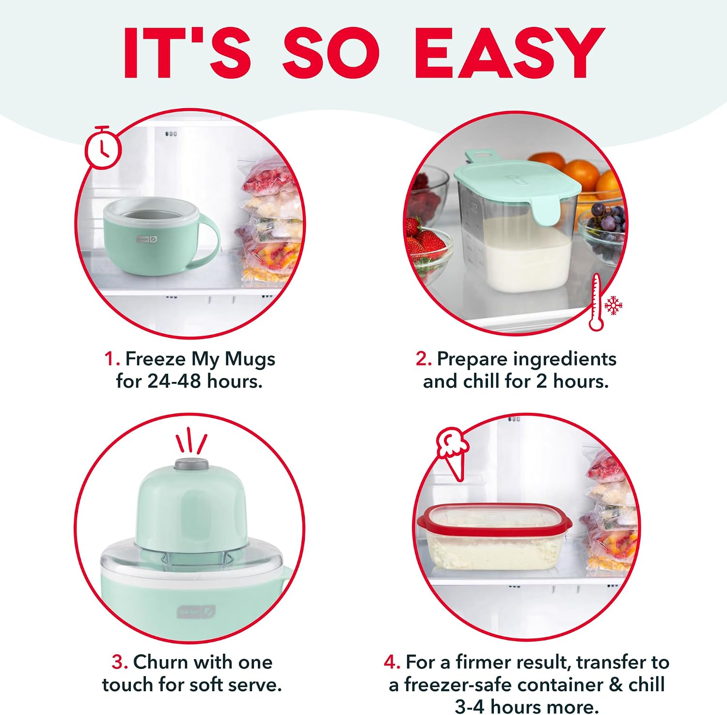 Dash My Mug Ice Cream Maker – 2 Mug Bundle