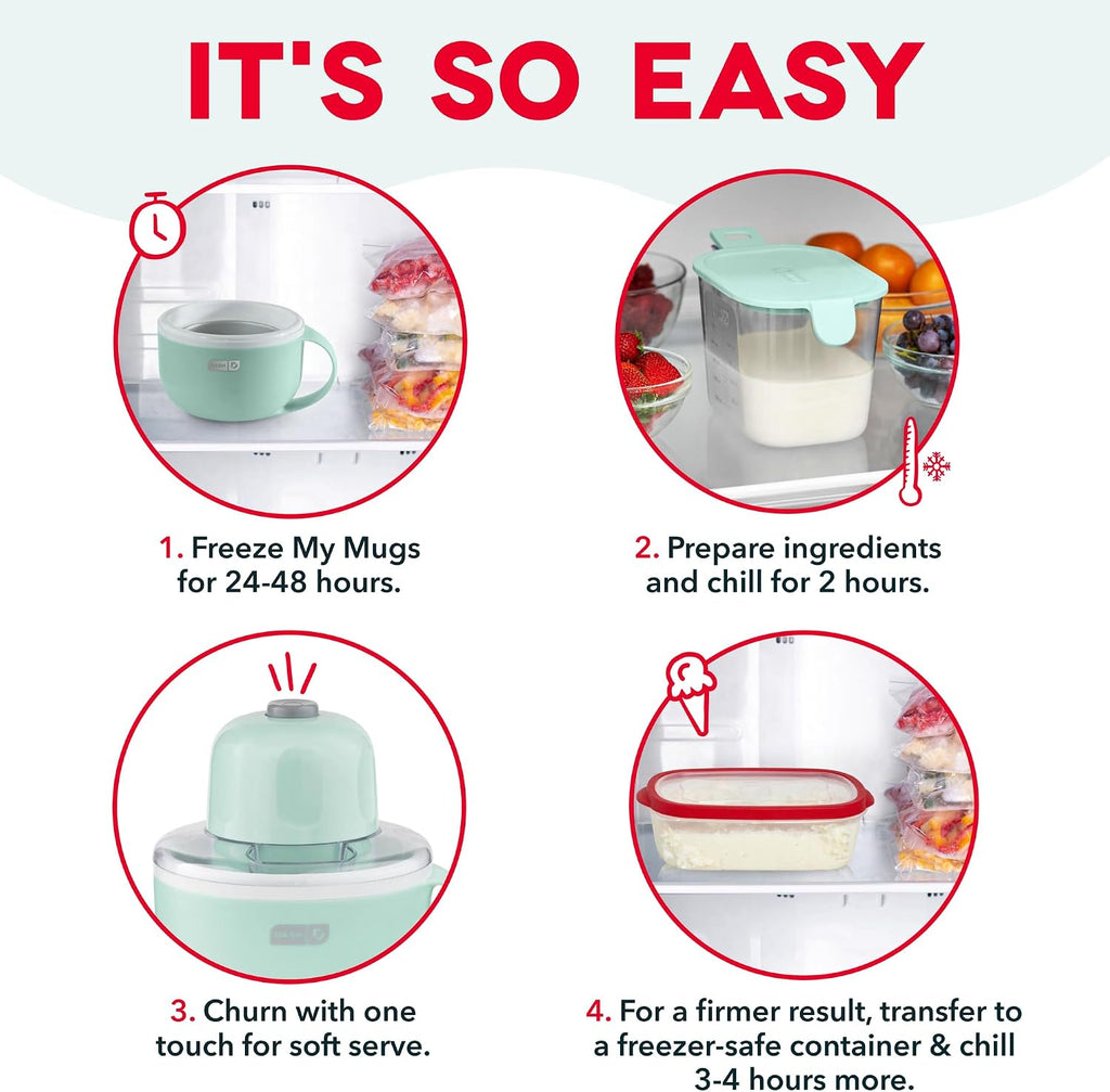 Dash My Mug Ice Cream Maker – 2 Mug Bundle