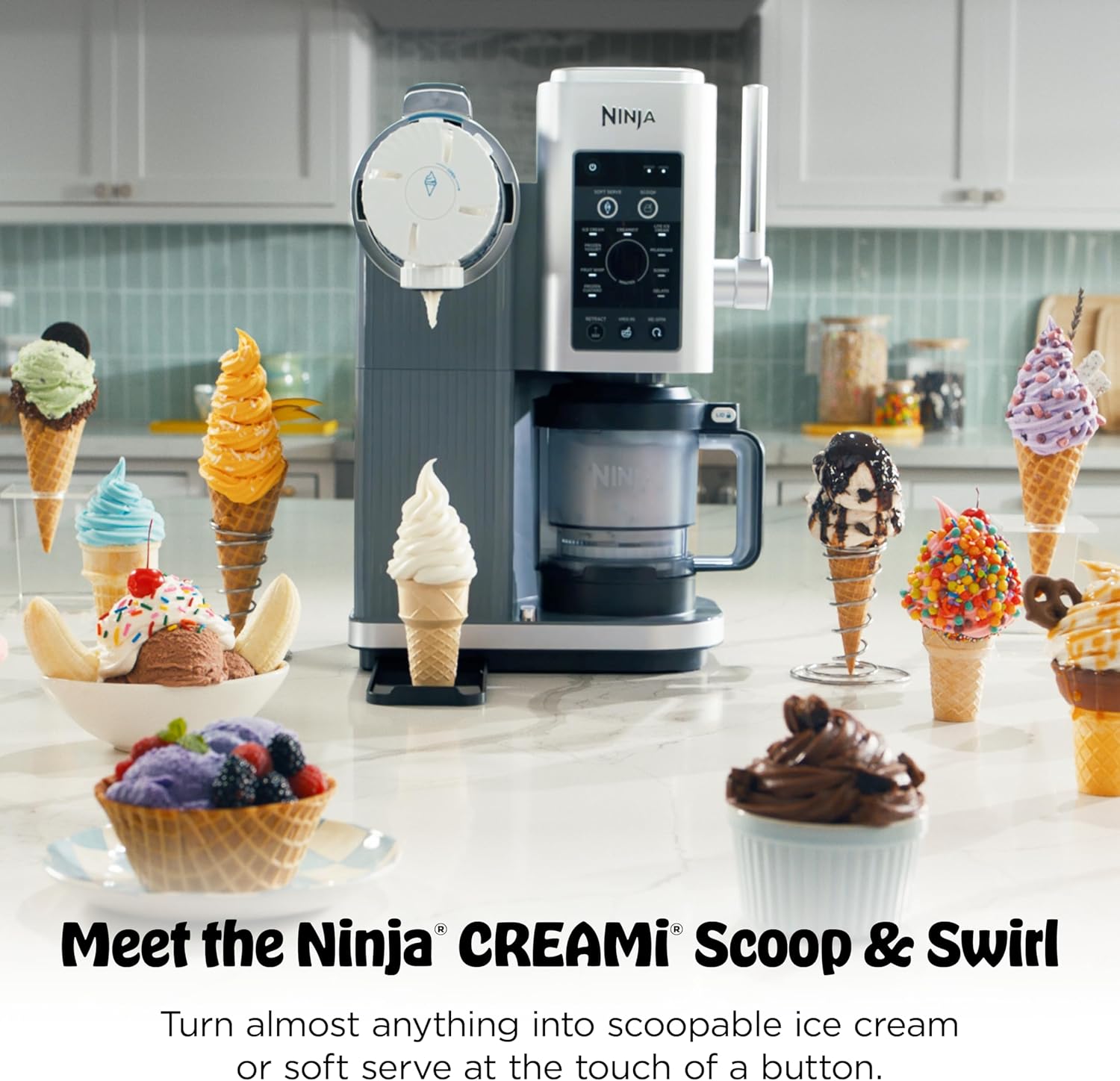 Ninja CREAMi Scoop & Swirl 13-in-1 Ice Cream Maker