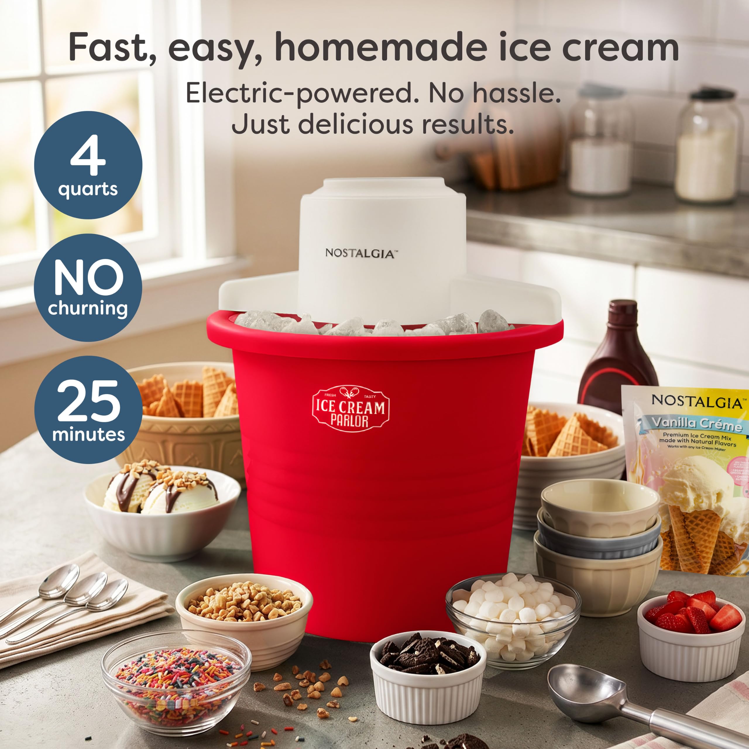 Nostalgia 6-Qt Electric Ice Cream Maker