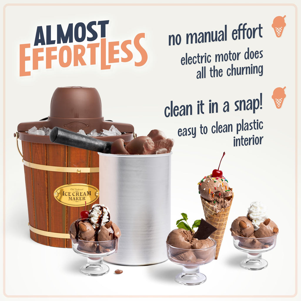 Nostalgia 6-Qt Electric Ice Cream Maker
