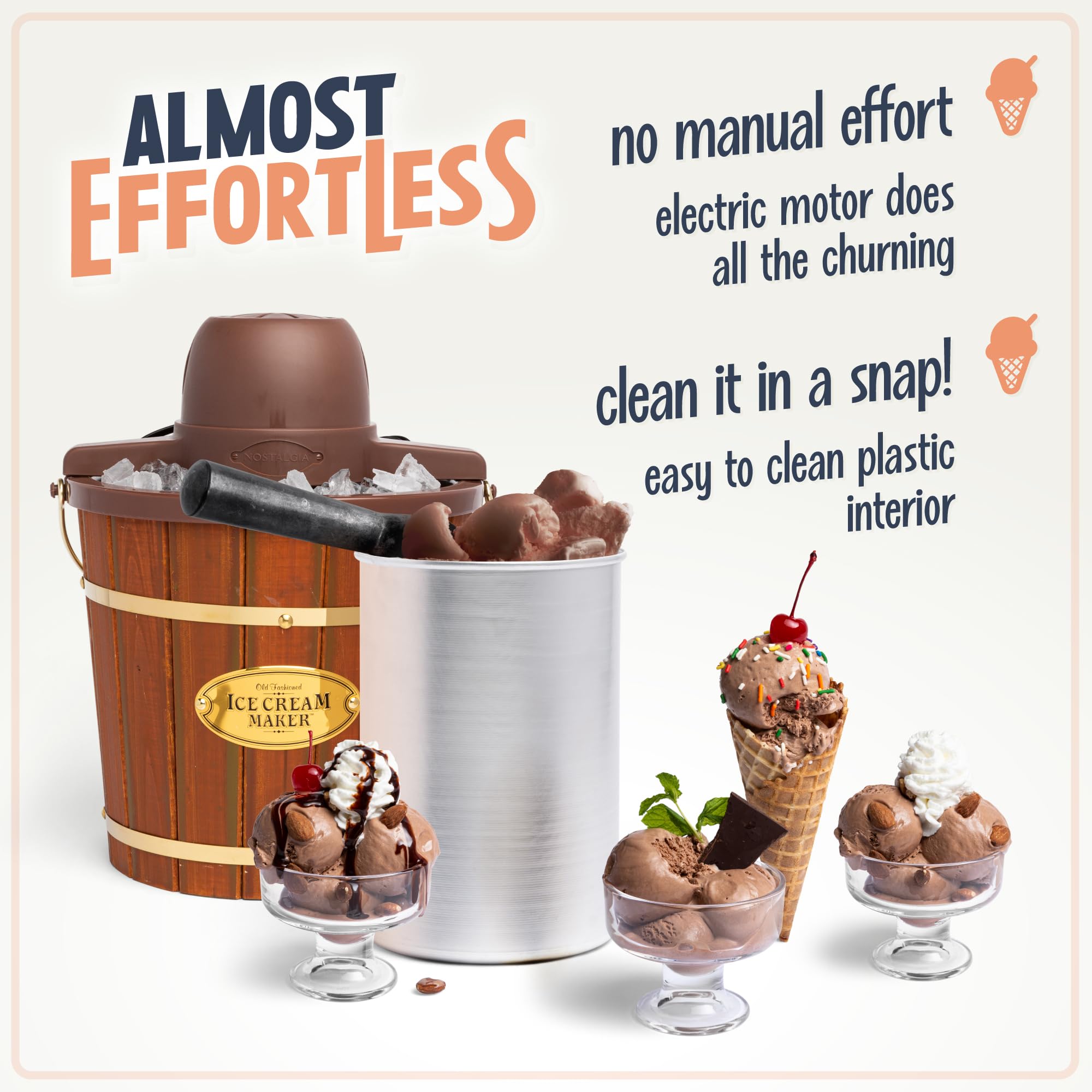 Nostalgia 6-Qt Electric Ice Cream Maker