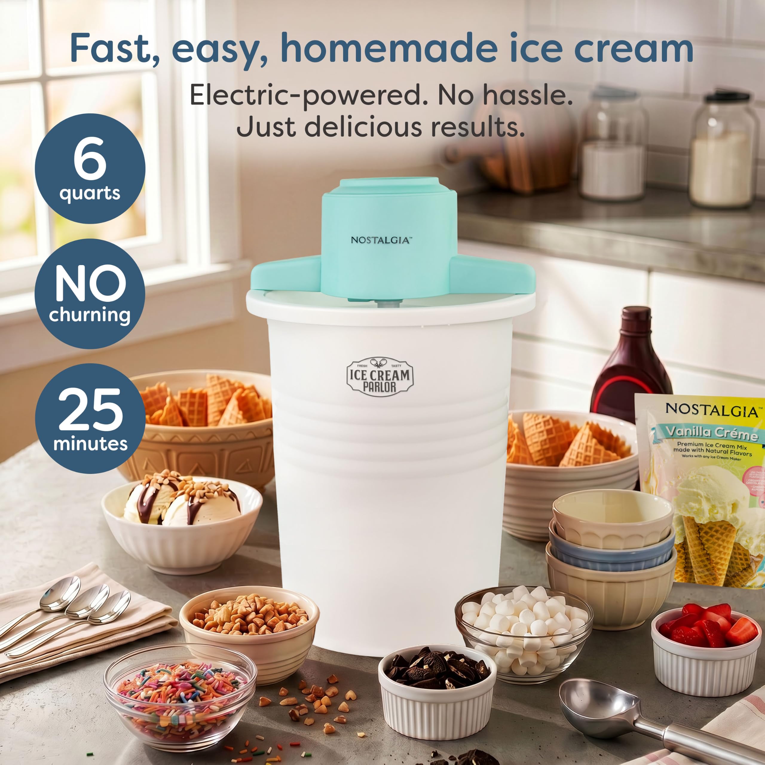 Nostalgia 6-Qt Electric Ice Cream Maker
