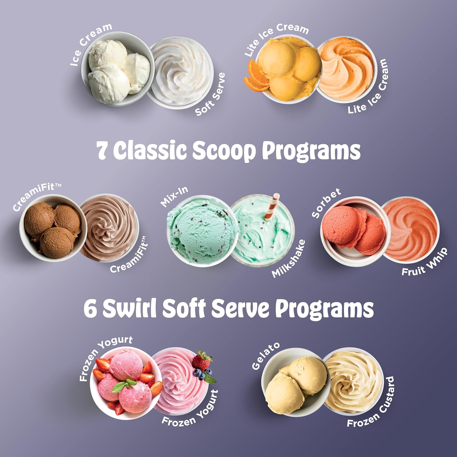Ninja CREAMi Scoop & Swirl 13-in-1 Ice Cream Maker