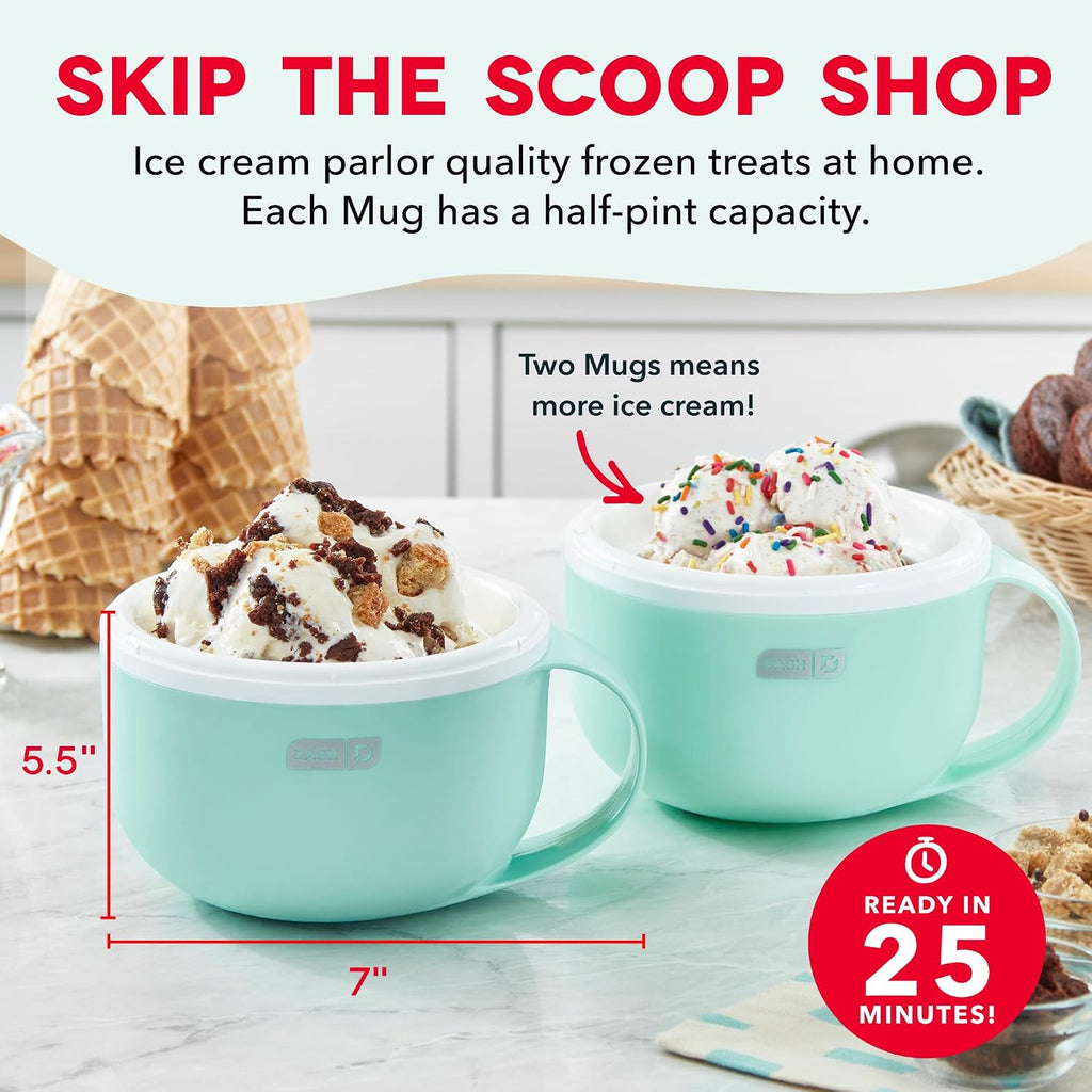 Dash My Mug Ice Cream Maker – 2 Mug Bundle